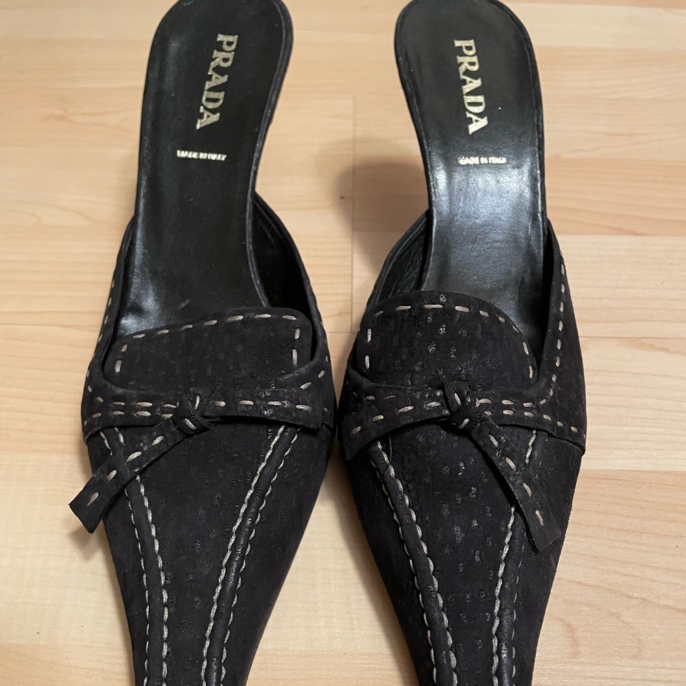 Prada slip on heels